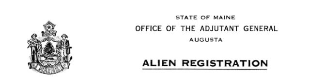 Alien Registrations