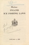 Maine Inland Ice Fishing Laws : January 1, 1936