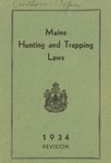 Maine Hunting and Trapping Laws, 1934 Revision