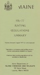 Maine Hunting Regulations Summary, 1976-77