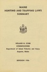 Maine Hunting and Trapping Laws Summary, Revision 1956
