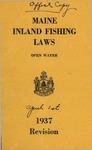 Maine Inland Fishing Laws, Open Water 1937 Revision