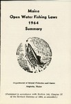 Maine Open Water Fishing Laws 1964 Summary