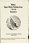 Maine Open Water Fishing Laws 1966 Summary