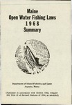 Maine Open Water Fishing Laws 1968 Summary