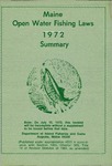 Maine Open Water Fishing Laws 1972 Summary