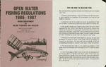 Maine Open Water Fishing Regulations 1986-1987