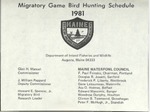 Maine Migratory Game Bird Hunting Schedule 1981