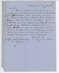 Correspondence to General Hodsdon from A. Stevens, August 21, 1862 by A. Stevens