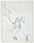 John Gardner’s Survey Map of Nemcass Point (or Governor’s Point) on Big Lake (watercolor), containing 100 acres for the Passamaquoddy Tribe