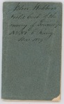 John Webber's Field Book of the Survey of Townships A & N1, 5th Range, November 1829 by John Webber and Joseph Norris