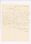 Letter to John Hodsdon, August 25, 1862 by Oliver Butler