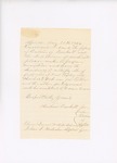 Letter from Andrew Burkett to John Hodsdon Regarding Quotas, August 20, 1864 by Andrew Burkett