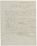 Letter from T.F. Lewis to Governor Washburn claiming discharge of C.B. Martin 4th Maine Volunteers, August 31, 1861 by T. F. Lewis