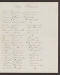 1836 (circa) List of State Paupers At the Maine Insane Hospital by Maine Insane Hospital