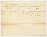 Warrant 4: Warrant in Favor of Asher Ware for his Salary for the Quarter ending in June 1820