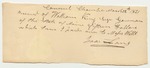 Receipt for William King