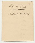 List of Clerk's Bills