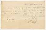 Receipt No. 6, Amos Nichols Rec't for Interest on Note to Kennebec Bank