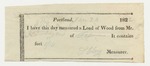 S. Clary Receipts for Wood Measurements for Robert Newbygin