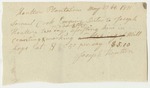 Houtton Plantation Receipt for Samuel Cook Esq.