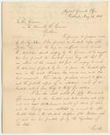 Letter from Adj. Gen. Samuel Cony to the Governor and Council on Costs for Printing Copies of Militia Law