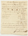 Thomas Shaw's Account Against the State of Maine