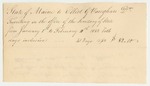 State of Maine Receipt to Elliot G. Vaughan