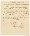 Letter from Major Gen. Samuel Fessenden to the Commander in Chief of the Militia of Maine Recommending the Disbanding of the Cavalry Company in the 3B.5D.