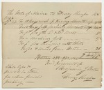 Henry Sheafe's Bill for Labor and Materials