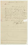 Letter from Thomas Bond to Amos Nichols Esq., Requesting a Warrant for the Money Daniel Simmons is Entitled