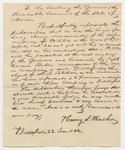Letter from Henry S. Thacher Regarding the Petition on the Dividing Lines of the Company of Biddeford