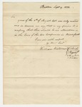 Letter from Colonel William Waterman in Favor of the Alteration in the Lines of the Two Companies in Biddeford