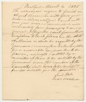 Agreement to Furnish Horses and a Coach for General Lafayette