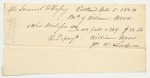 Samuel Hussey Receipt for Molasses from William Wood