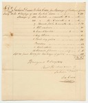 Jackson Davis Receipt for Storage of Indian Goods from Joshua Carr