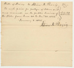 Receipt for Albion K. Parris for Postage