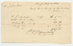 Jackson Davis Bill for Food for the Penobscot Indians from James Crosby