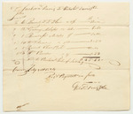 Jackson Davis Bill for Food for the Penobscot Indians from Webster Davis