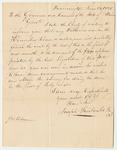Letter from Joseph Fairbanks Jr. on His Father's Work on the Kennebec Road