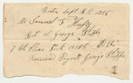 Receipts for Samuel F. Hussey, for Expenses as One of the Agents of the Penobscot Indians