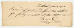 Receipt for Joshua Tolford for Cloth and Thread
