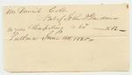 Bill No. 1 from Nathaniel Cobb to William Haskell for Furniture Loaned for the Reception of General Lafayette