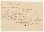 Bill No. 7 from Joseph Harrod for Bleached Cotton for the Visit of General Lafayette