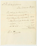 Receipt for Robert Islely for Postage from the Portland Post-Office