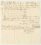 Thomas P. Cushing Bill for Cloth and Blankets