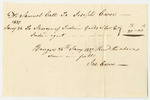 Joseph Carr's Bill for Storage of Indian Goods