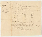 W.T. Peirce's Bill for Sundries