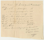 Davis & Bartlett's Bill for Powder, Nails, Food, and Other Goods for Penobscot Tribe of Indians