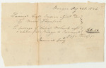 Captain Thompson's Bill for Passage of Sapiel Mohawk's Wife and Child from Bangor to Portsmouth